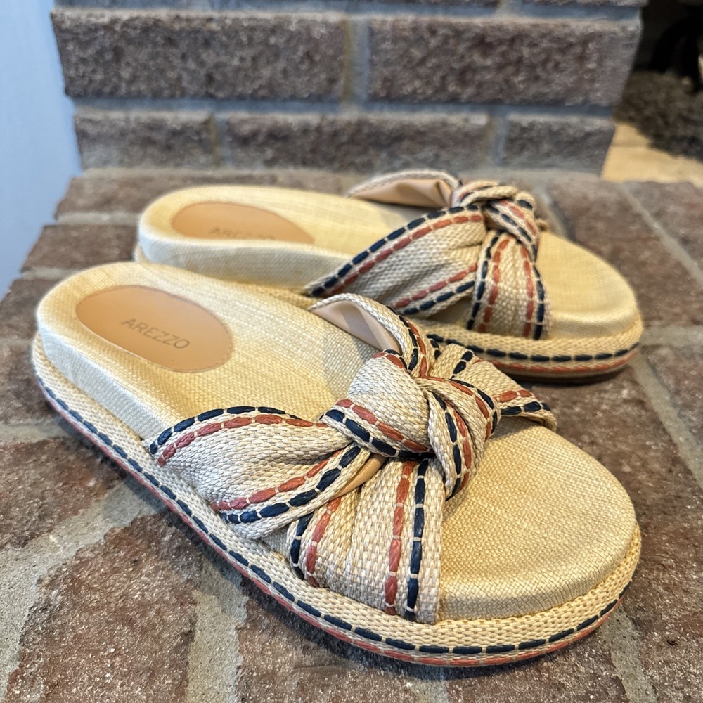 Arezzo‎ Women's Reagan Footbed Sandals US 7.5B Multicolor #531